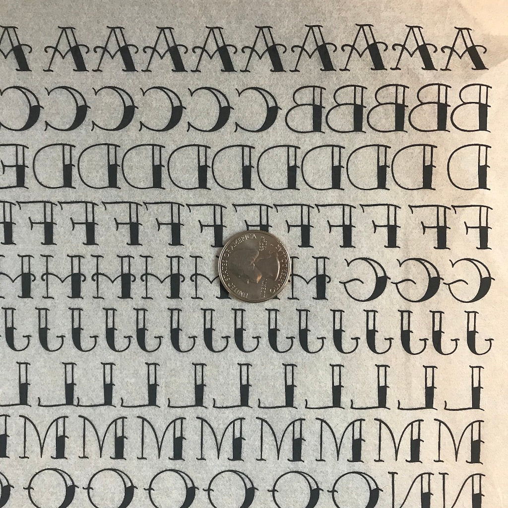 Papel Transfer Underglaze  con Diseño - Negro