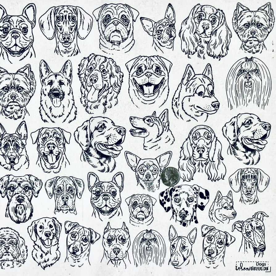 Papel Transfer Underglaze  con Diseño - Negro