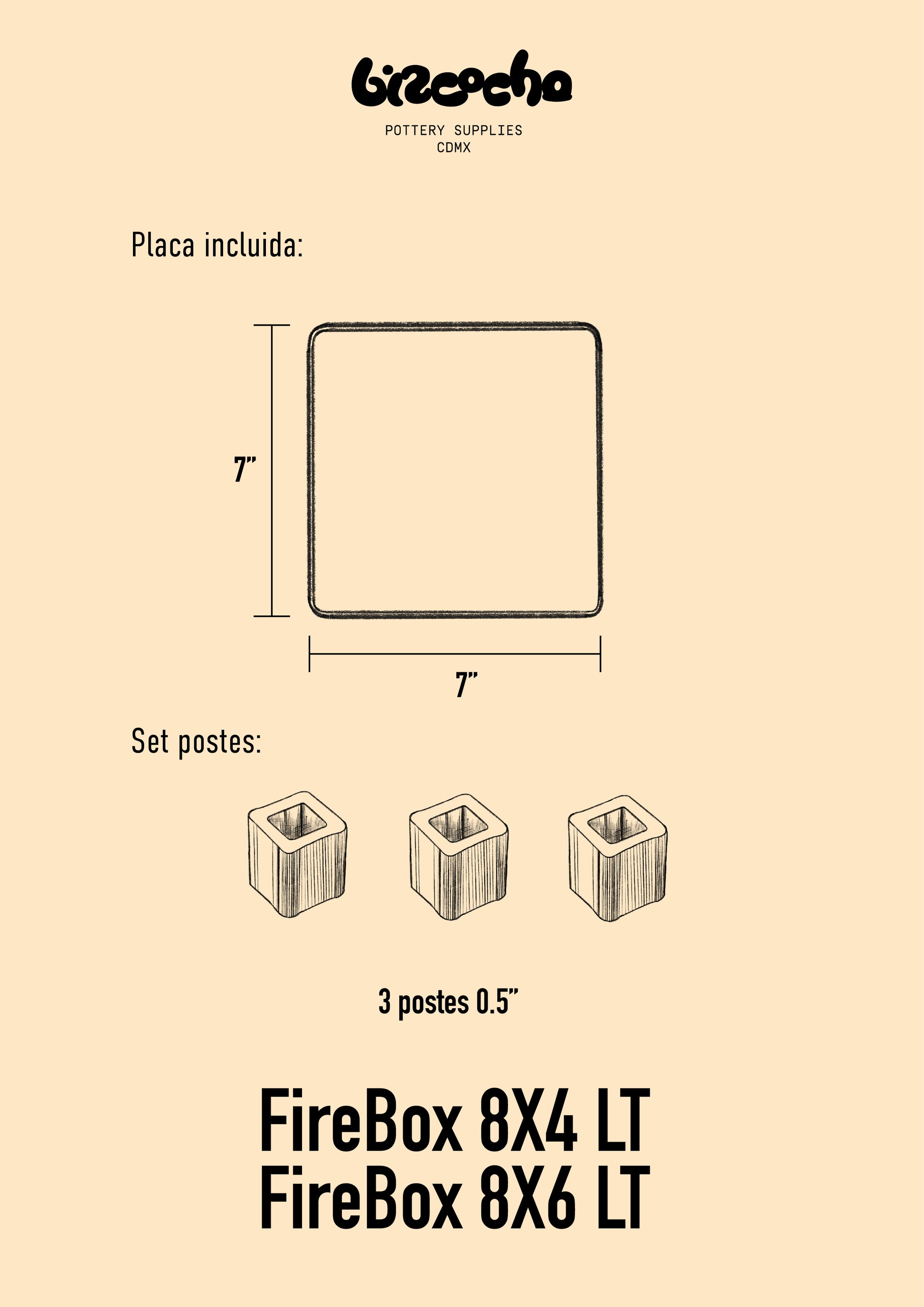FireBox 8x4 LT - Horno Eléctrico para Cerámica