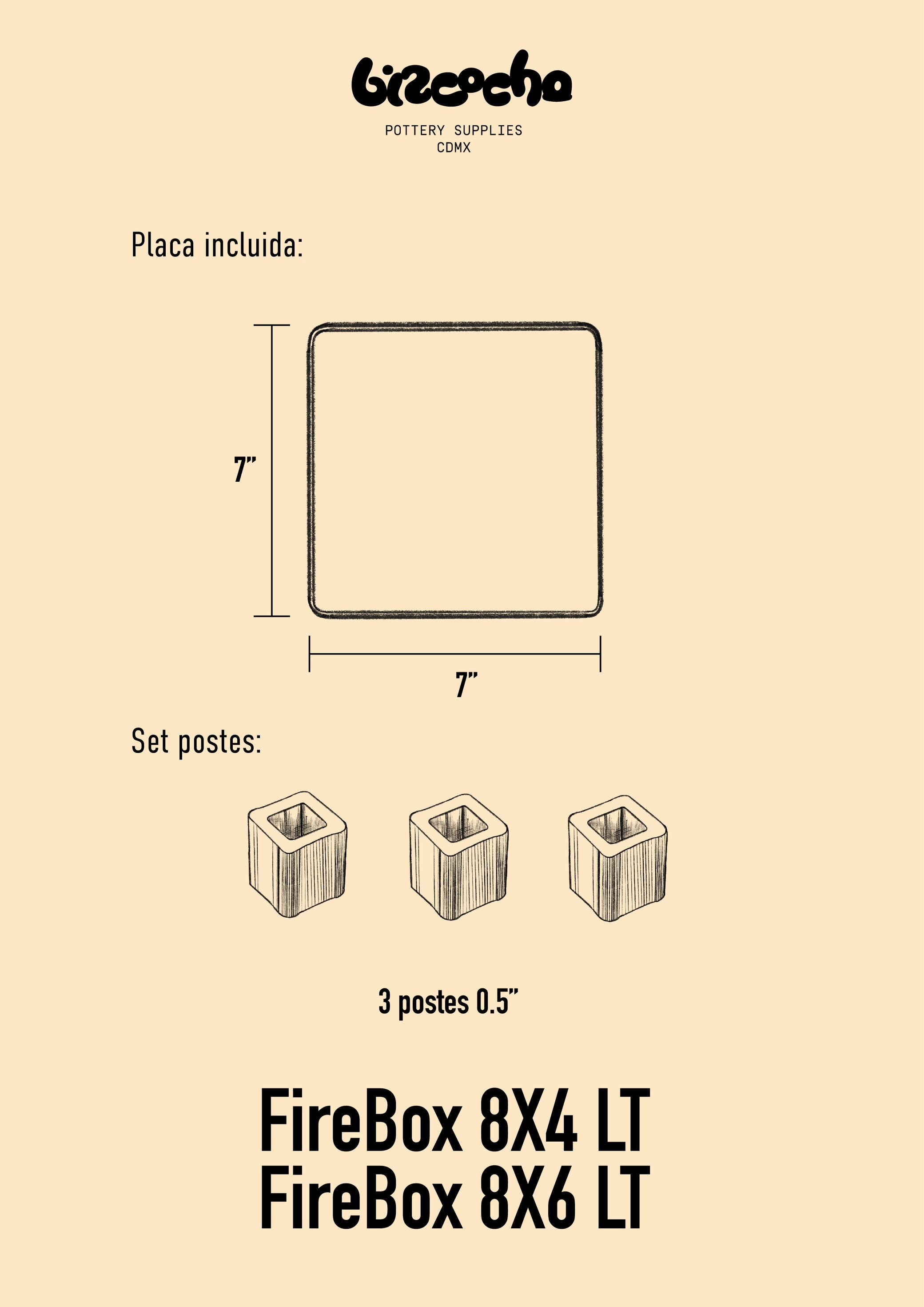 FireBox 8x4 LT - Horno Eléctrico para Cerámica