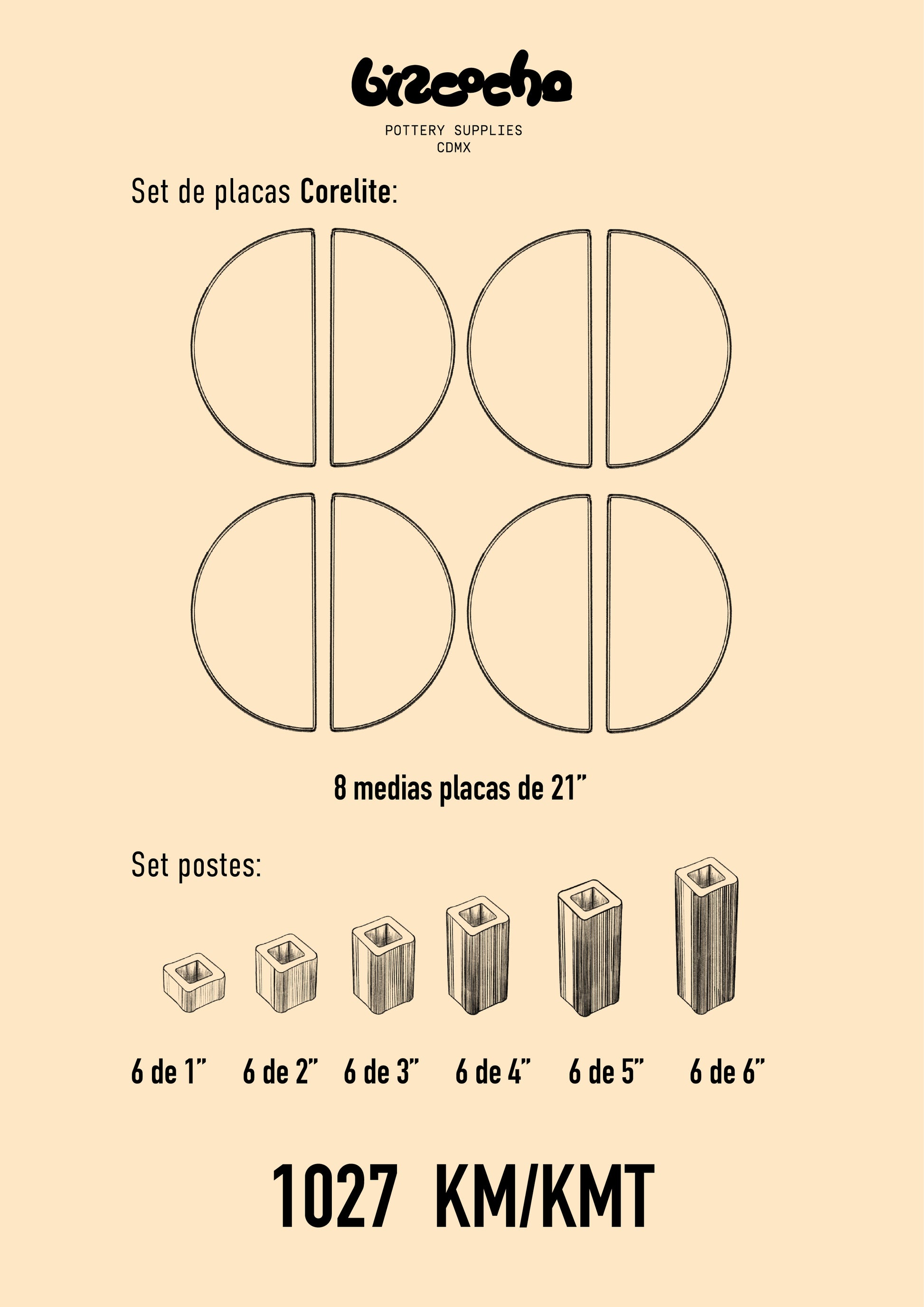 Kit de Placas y Postes para Hornos Eléctricos Skutt KM/KMT