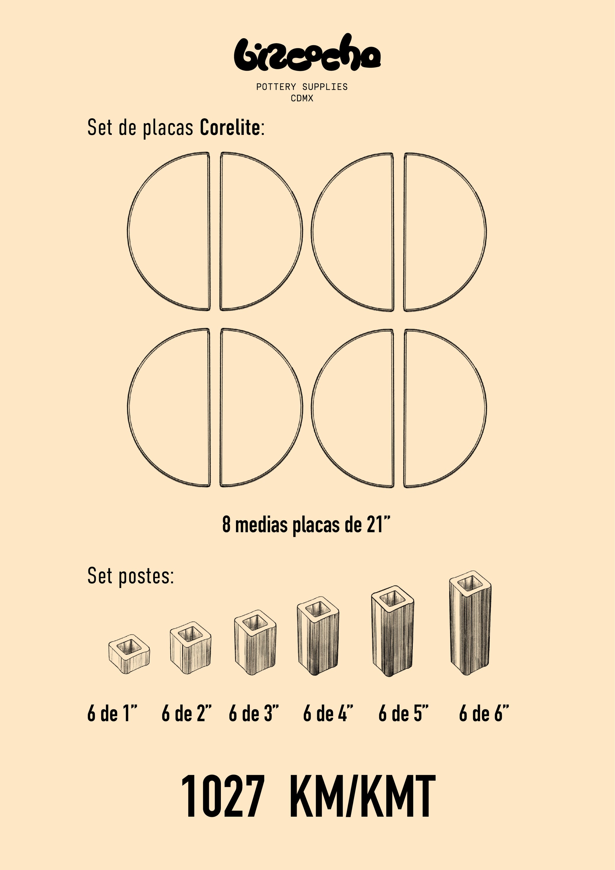 Kit de Placas y Postes para Hornos Eléctricos Skutt KM/KMT
