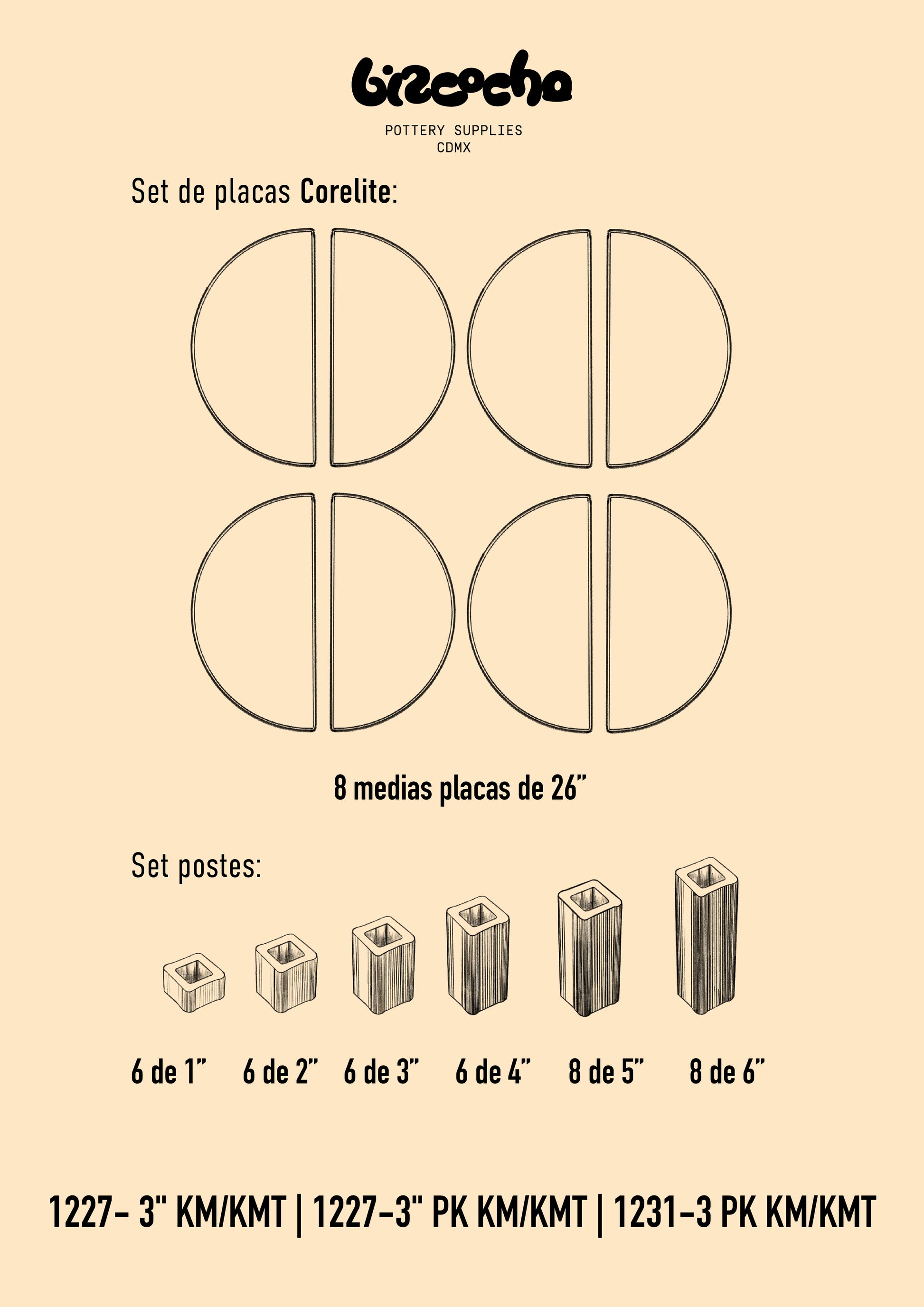 Kit de Placas y Postes para Hornos Eléctricos Skutt KM/KMT