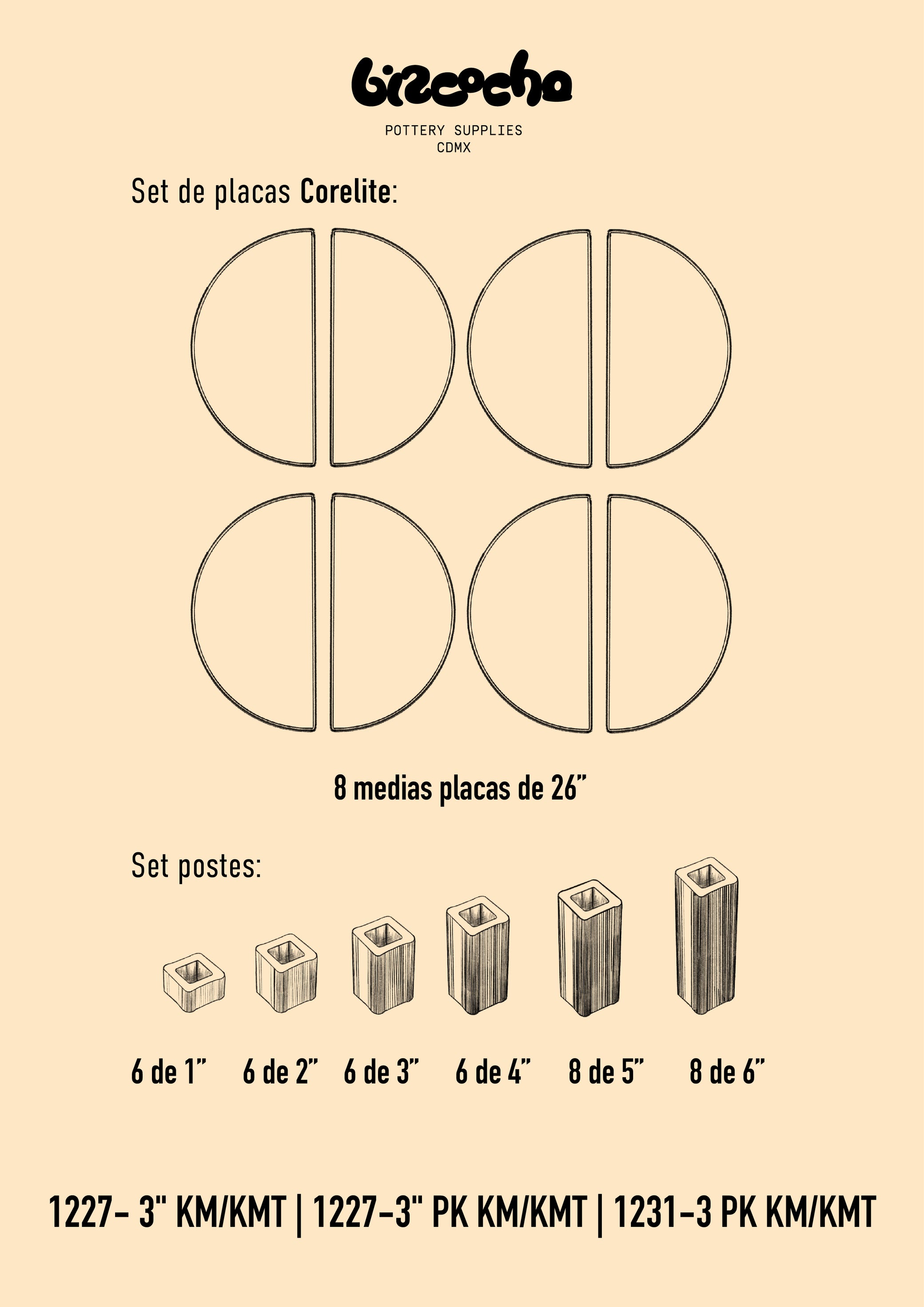 Kit de Placas y Postes para Hornos Eléctricos Skutt KM/KMT