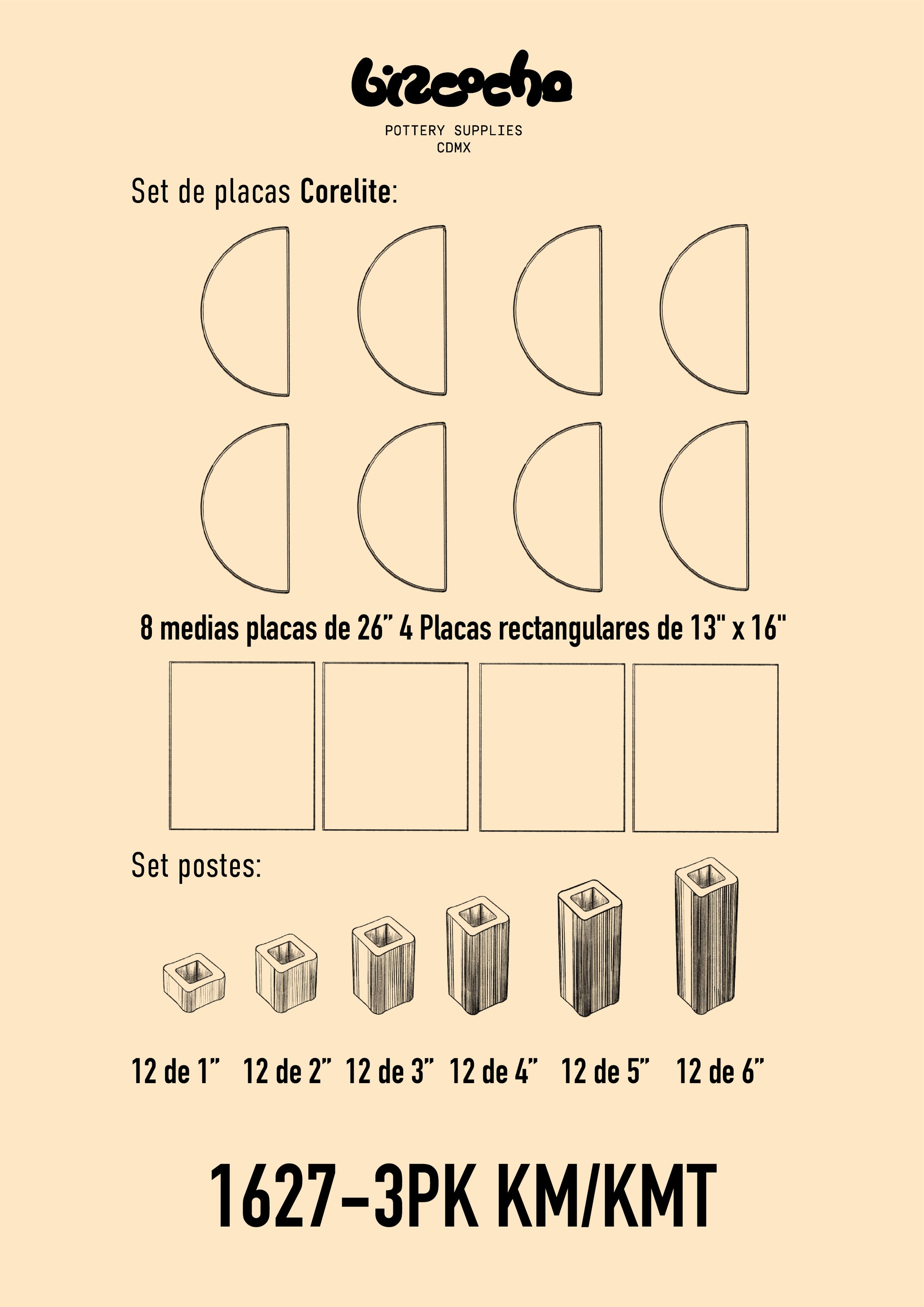 1627 - 3" PK - Horno Electrico para Cerámica