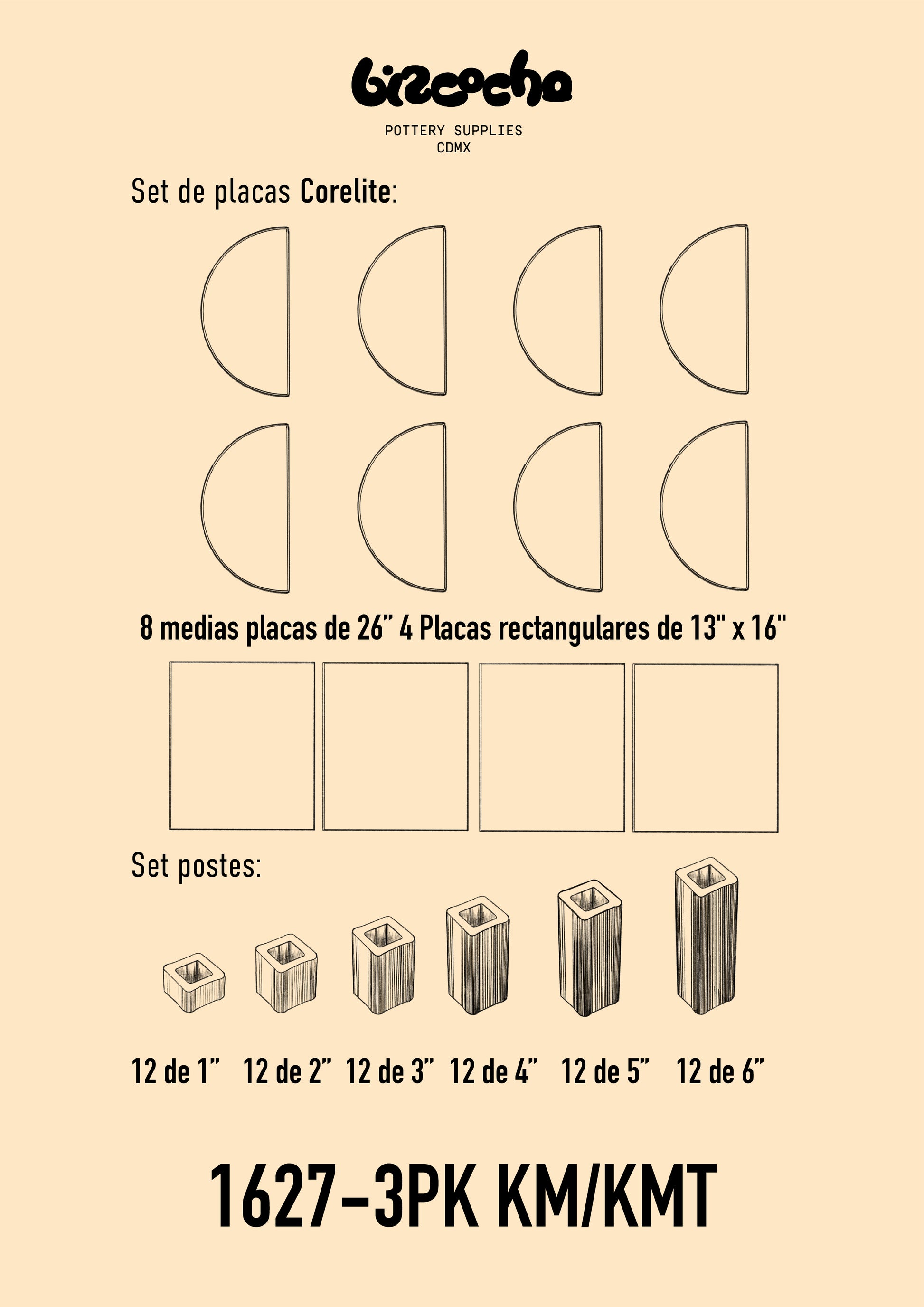 Kit de Placas y Postes para Hornos Eléctricos Skutt KM/KMT
